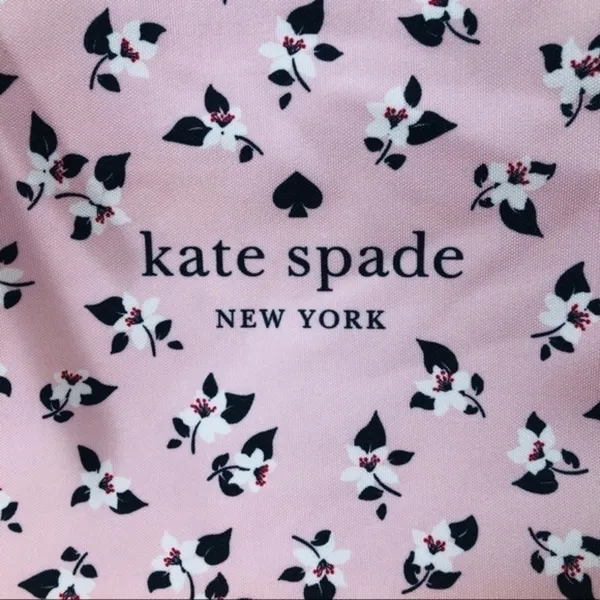 Kate Spade Pink Floral Cosmetic Pouch • Travel Makeup Bag • NWT - Image 6