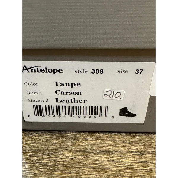 Antelope Carson‎ Bootie Size 37 US 6-7 Taupe Brown Metallic Insert Distressed - Image 15