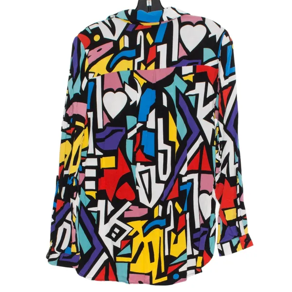 Big Dart Top Vintage Abstract Pop Art Streetwear Retro 90s Statement Button 10 - Image 2