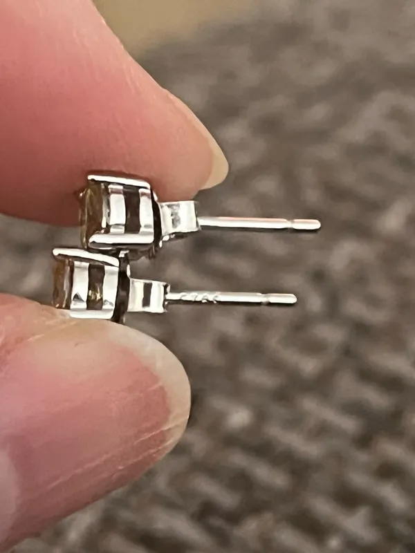 New Moissanite 1.0 carat Lemon Yellow Studs - Image 5