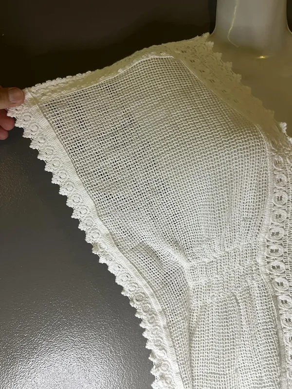 SeaSpice Cover Up Womens Medium White Crochet Mesh Lace Trim Beach Tunic Swim - Image 5