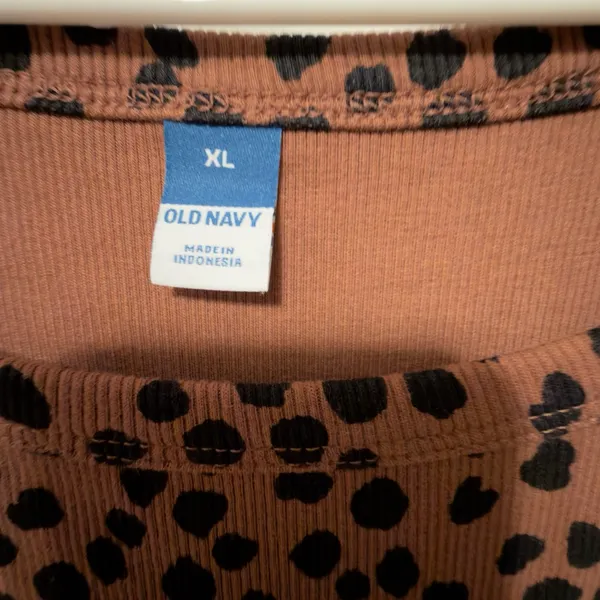 Old Navy Fitted Leopard-Print Sleeveless Rib-Knit Midi Dress Size XL - Image 7