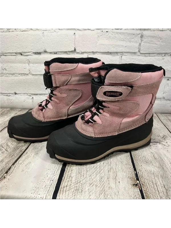 Ranger Pink Snow Boots Thermolite Insulation Waterproof Adjustable Strap Sz5 Size 5 - Image 3