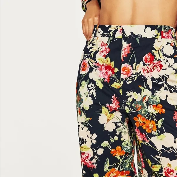 ZARA FLORAL TROUSERS - Image 2