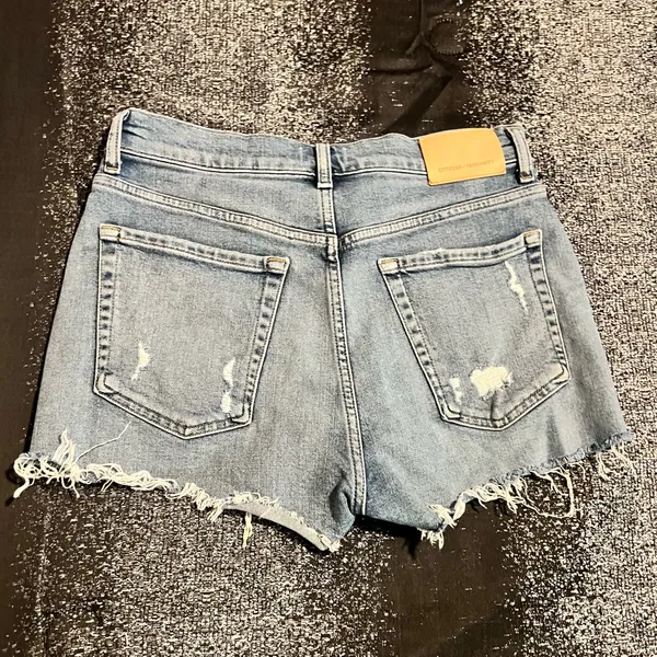 Womens 25" Citizens of Humanity Annabelle Distressed Denim Cutoff Shorts - Image 2