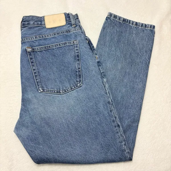 Everlane Women's Straight Leg Blue Jeans size 27‎ crop - Image 12