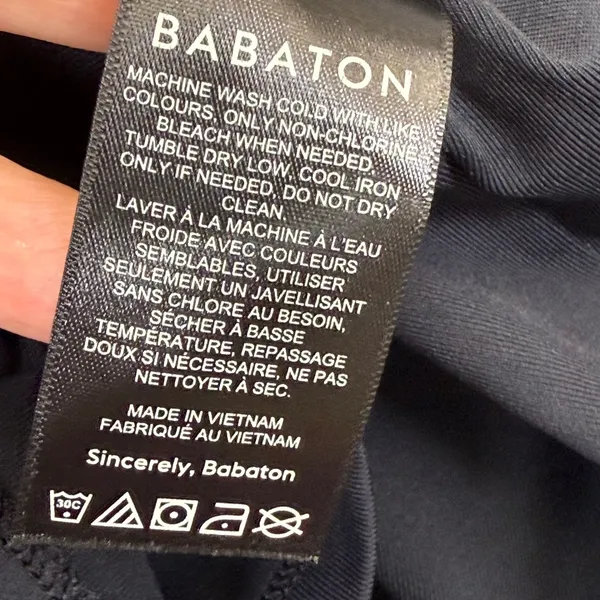 Babaton Aritzia Contour V-Neck Mini Slip Dress Black Small 97386 Sleeveless Slim - Image 6