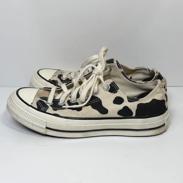 Converse Chuck 70 Low Sneakers W 7 Cow Print Custom Animal Streetwear Platform - Image 2