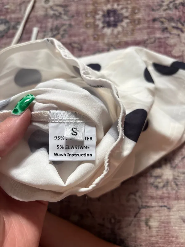 SHEIN Polka Dot Corset Tube Top Tie Front - Image 3