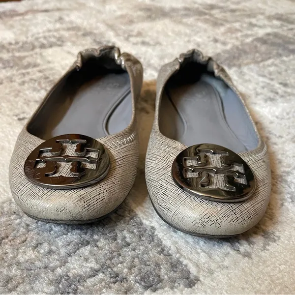 Tory Burch Cream Quilted Ballet Flats - Image 2