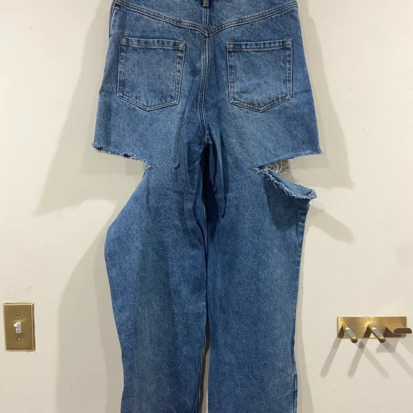 J.ING Blue Denim Wide Leg Jeans - Image 3
