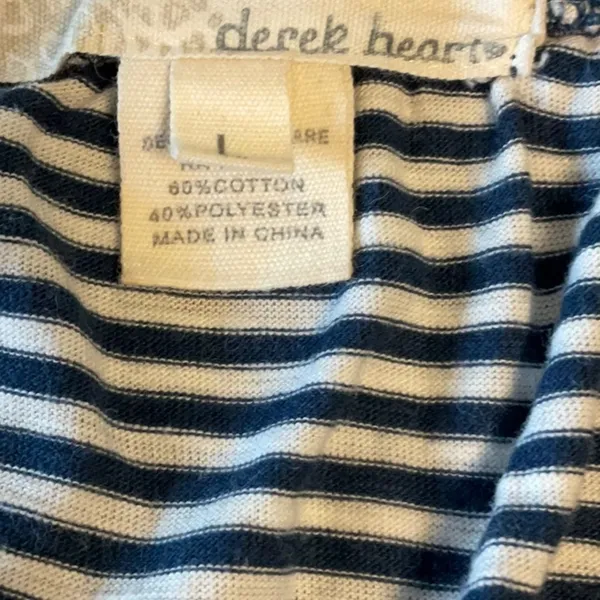 Derek Heart Blue and White Strapless Dress - Image 6