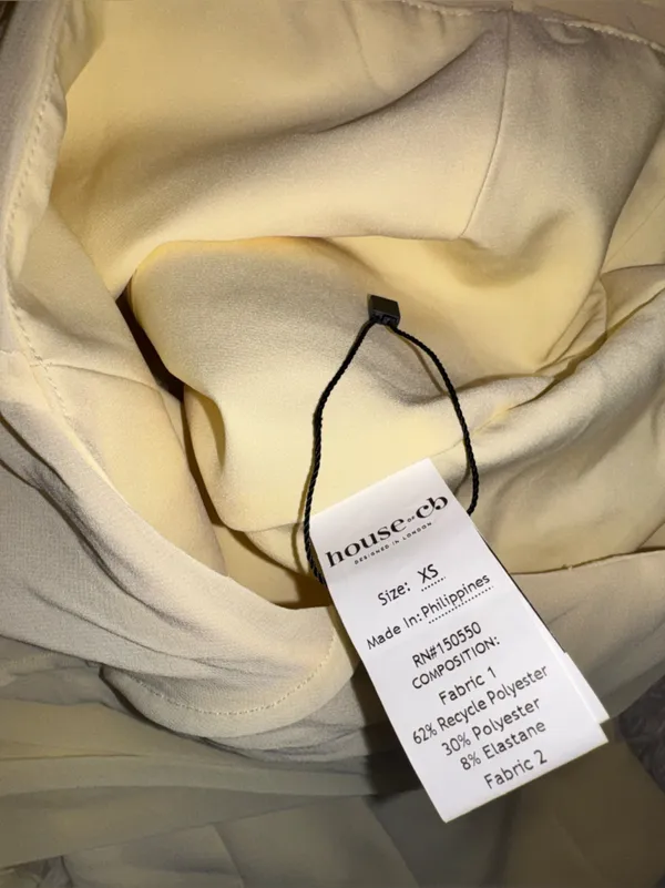 NEW HOUSE OF CB Raphaella Sleeveless Stretch Crepe Yellow butter Gown sz XS - Image 10