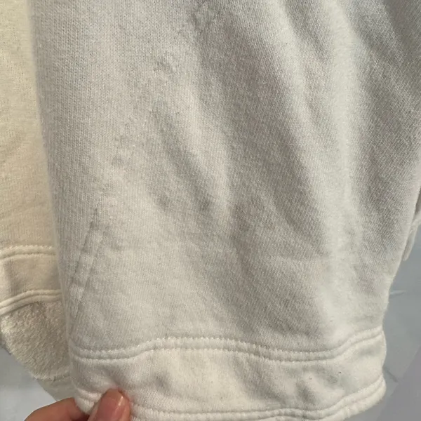 Aerie Quarter Button Beachy‎ oversized Off-White Hoodie - Image 2
