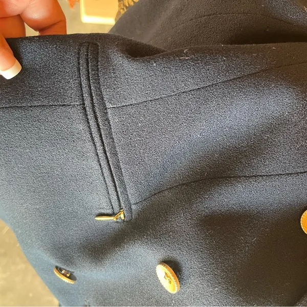KASPER FOR ASL (8) 100% WOOL NAVY BLAZER - Image 6