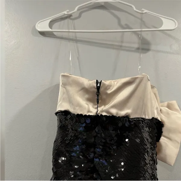 HOUSE OF CB Holly Sequins Strapless Bow Dress XS - Image 10