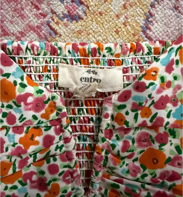 Entro Floral Balloon Sleeve Top - Image 3