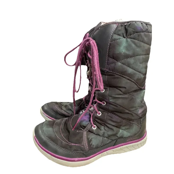 Merrell Pechora Women's 8 Winter Boots Dragonfly Insulated Lace Up Nylon Leather - Image 3
