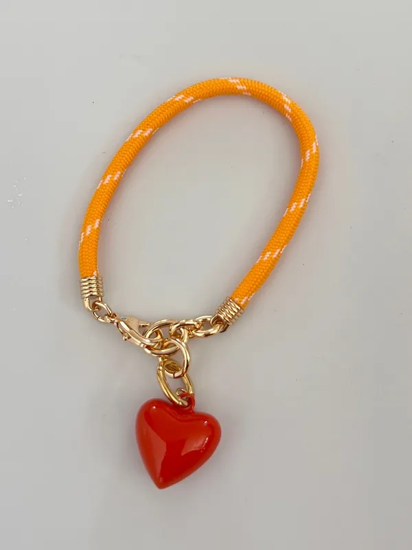 Roxanne Assoulin Happy Cord Puffy Heart Charm Bracelet - Image 3