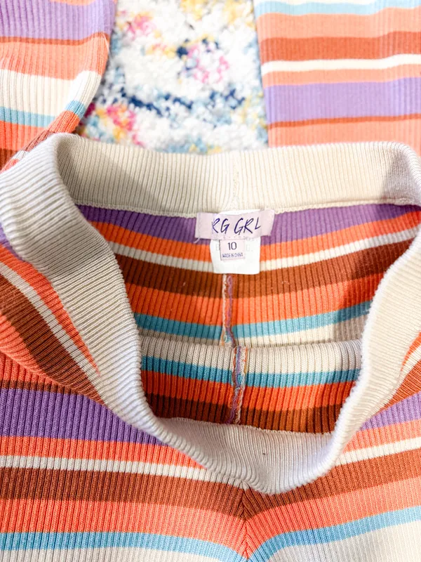 Vrg Grl Striped Sweater Knit Pants Multiple Size M - Image 4