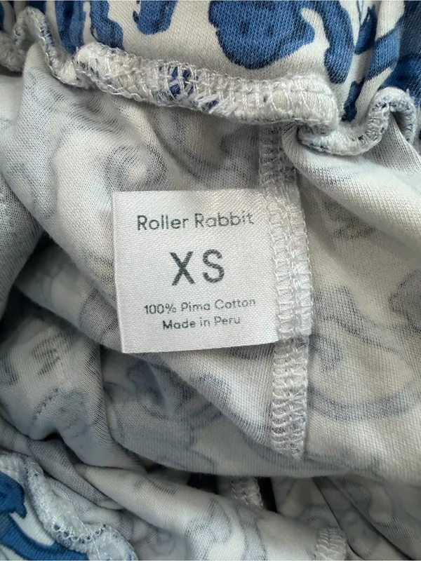 Roller Rabbit Blue and White Monkey Print Bottoms - Image 3