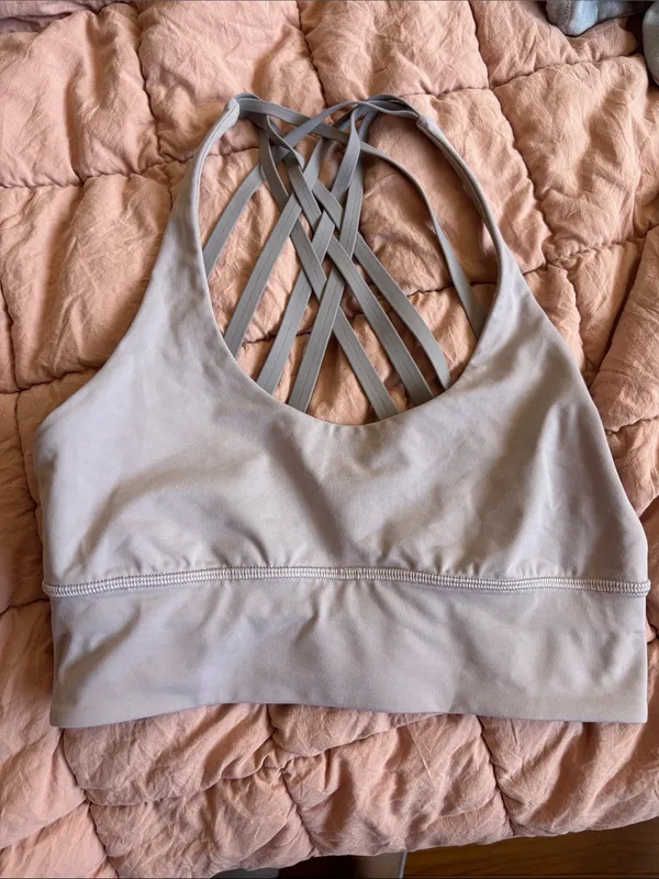 Lululemon Dusty Pink Longline Energy Racerback Strappy Sports Bra - Image 5