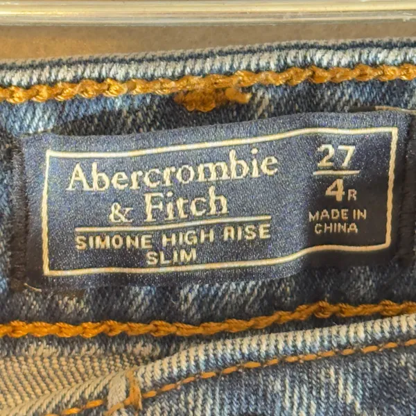 569 | Abercrombie & Fitch‎ Simone Womens 27 4R High Rise Slim Jeans Blue - Image 3