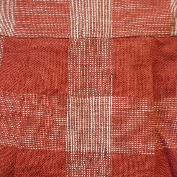 Sézane NWT Lizon in Ocre Ecru Plaid Tie Back Pleated Linen Dress 40 / US 8 - Image 5