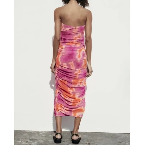 Zara‎ Print Dress With Tulle - Image 3