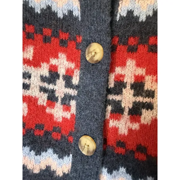 Lucky Brand Fair Isle Wool Brand Cardigan Sz S NWT With Flaw READ $128 - Image 10