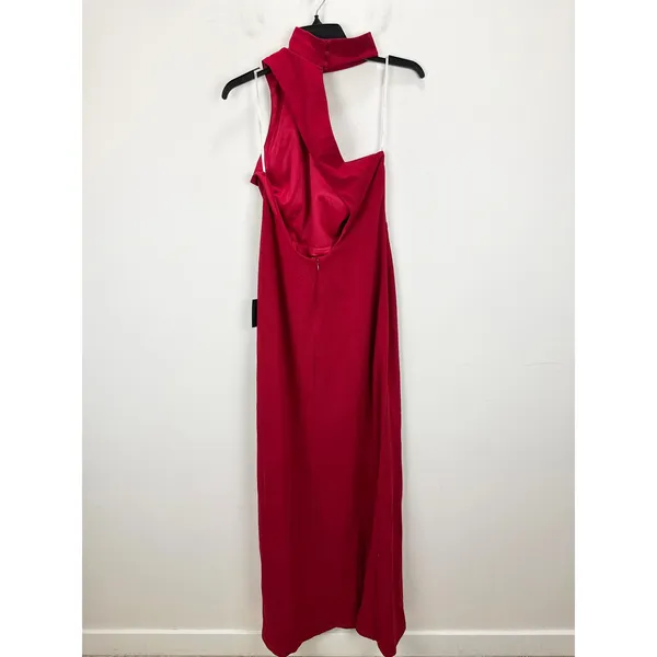 Lulus Keep It Interesting Red Asymmetrical Cutout Halter Maxi Dress Long XL NWT - Image 8