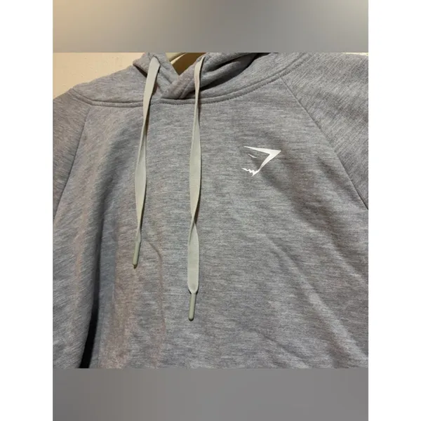 Gymshark Size S Small Training Cropped Hoodie Sweatshirt Gray - Image 4