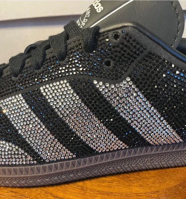 Adidas Samba OG Black and Silver Rhinestones women’s 8.5 - Image 2