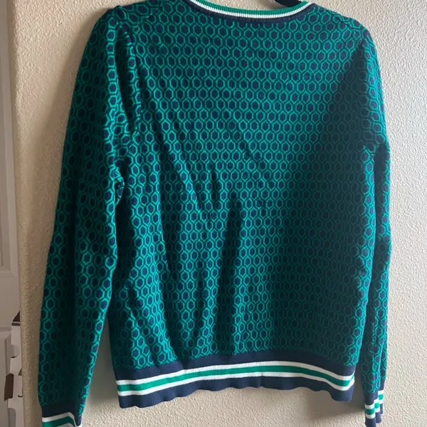 Charter Club Women's Patterned Cardigan Sweater‎ Green Size X- Large - Image 6