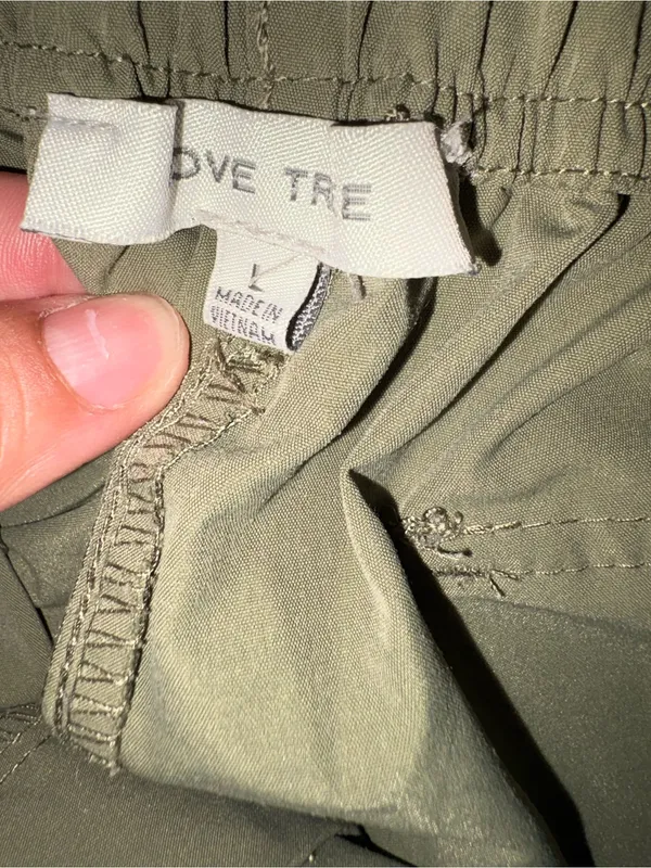 Love Tree Olive Cargo Jumpsuit-Style Pants - Image 2