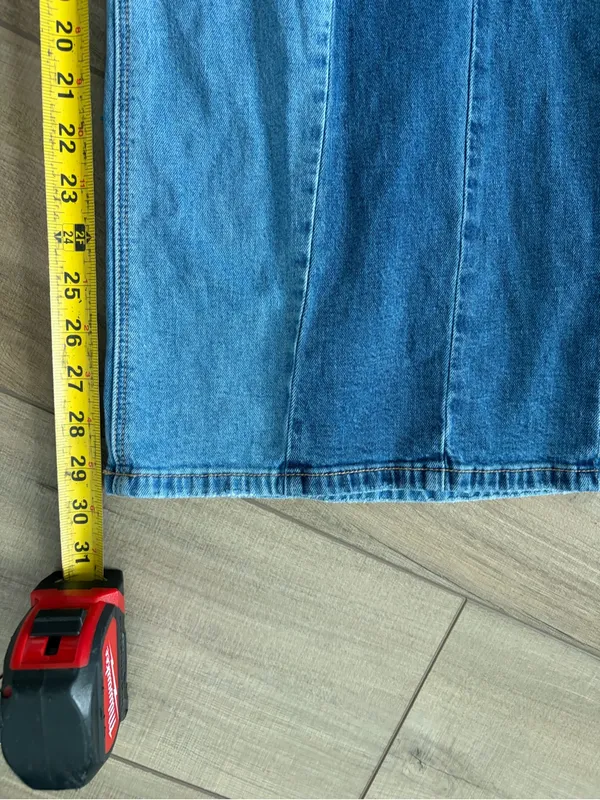 American Eagle Low Rise Ultra Wide Leg Baggy y2k punk grunge Jeans Blue 8 - Image 9