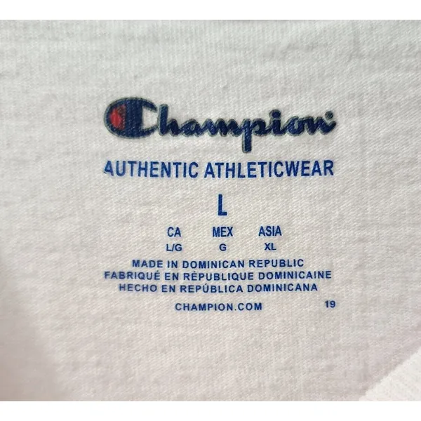 Champion Authentic‎ Athleticwear T-Shirt Crew Neck Short Sleeve Pink L - Image 3