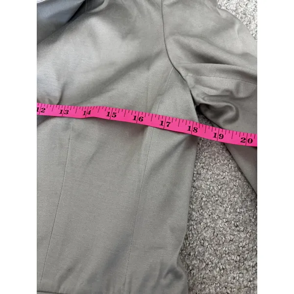 Alice + Olivia Blazer‎ M Taupe Grey TOWORK Single Button Professional Tailored - Image 5