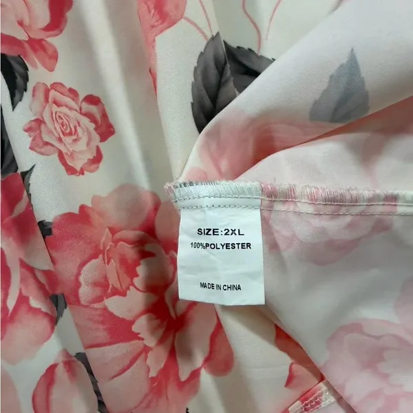 Floral Rose Print Long Sleeve Dress - Image 5