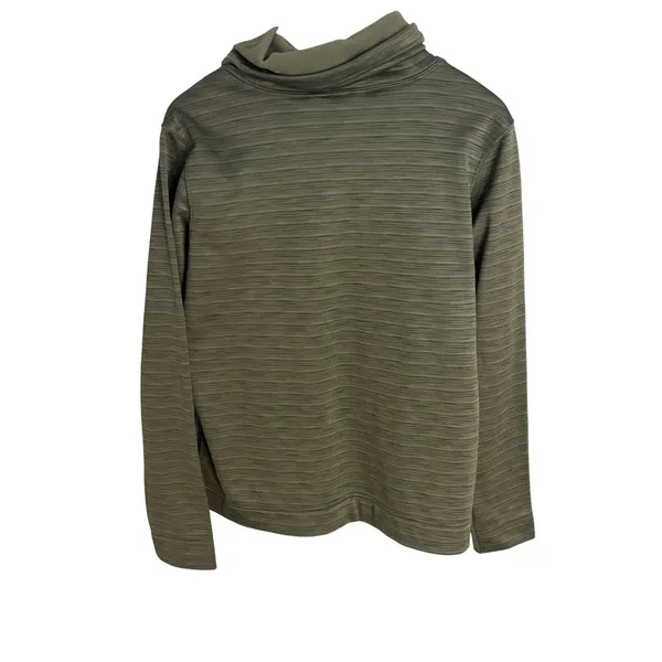 The North Face Pullover Womens Large Green Excellent Funnel‎ Neck Fleece Top - Image 4