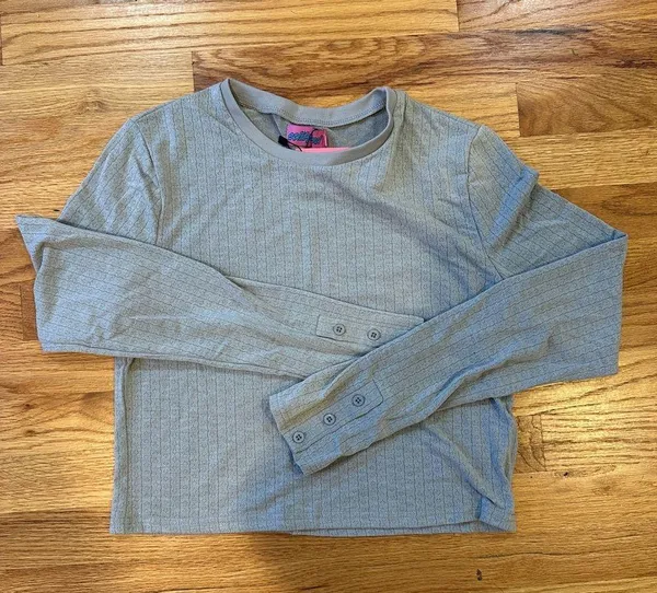Edikted Homey Pointelle Long Sleeve T Shirt - Image 2