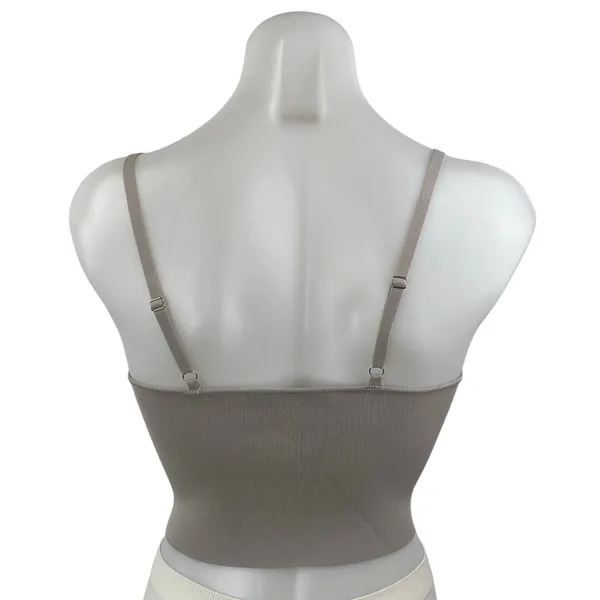 Zara Women's Gray Sleeveless Corset Bustier Knit Cami Tank Camisole Crop Top S - Image 4