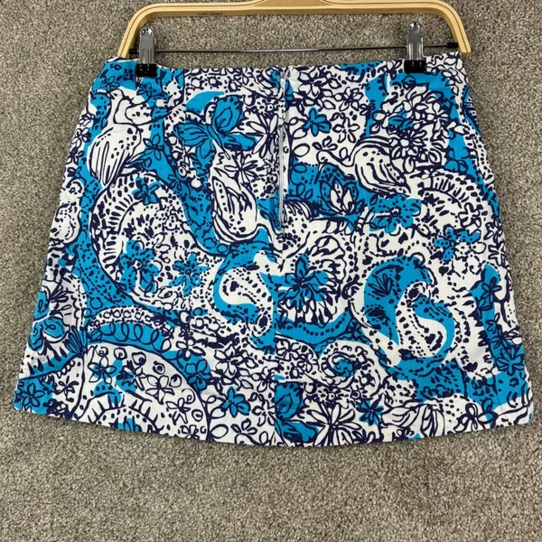 Lilly Pulitzer Marigold Skort 4 Light My Fire Shorely Blue Embroidered Resport - Image 5
