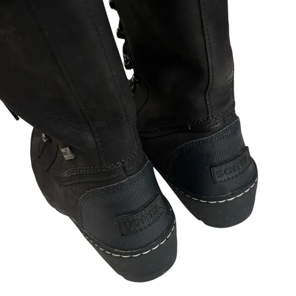 EUC Sorel Leather Whistler Tall Boots Black Size 8 - Image 7