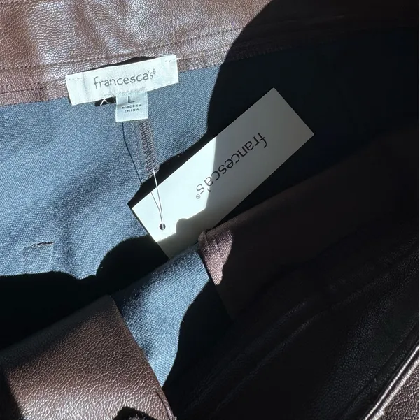 Francesca’s Brown Faux Leather Pants - Image 7