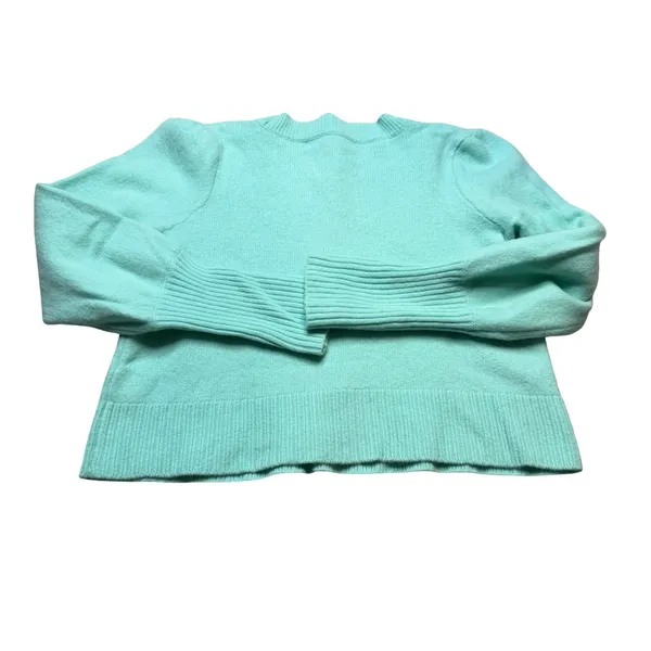 ✨🌊 Hill House Cropped Sylvie Merino‎ Wool Sweater Medium Ocean Wave 🌊✨ - Image 3