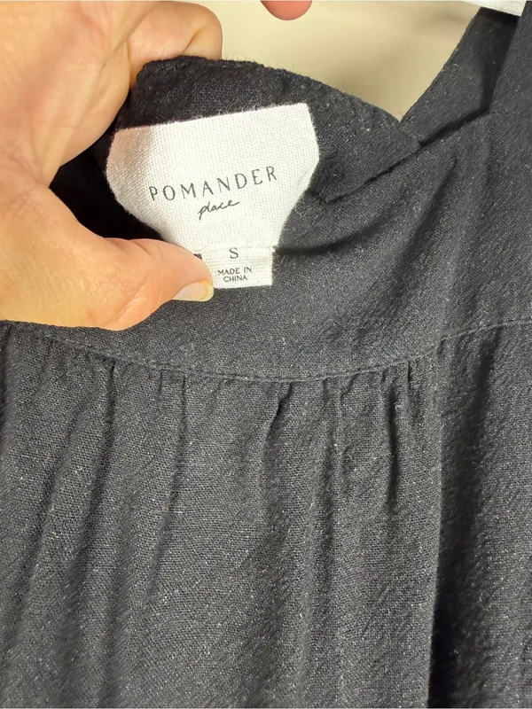 Pomander Place Tuckernuck Black Hazel Flutter Sleeve Dress Black Small - Image 8