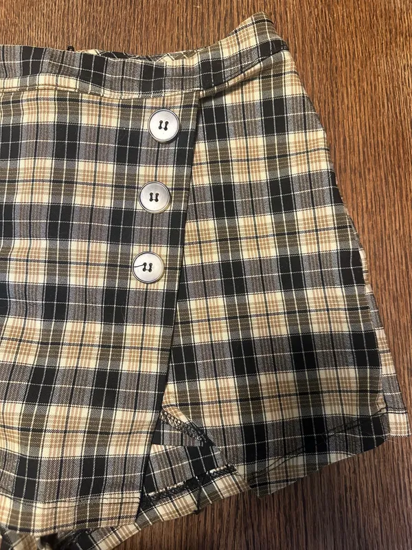 Altar’d State Brown Plaid Fall Skort | Size Small - Image 2