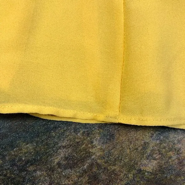Lovers + Friends Women’s Yellow Strapless Ruffle High Slit in Front Jeadora Gown - Image 14