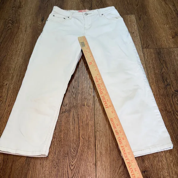 Levi Strauss Signature White Straight Leg Jeans Size 4 28x22 Denim y2k cotton - Image 3